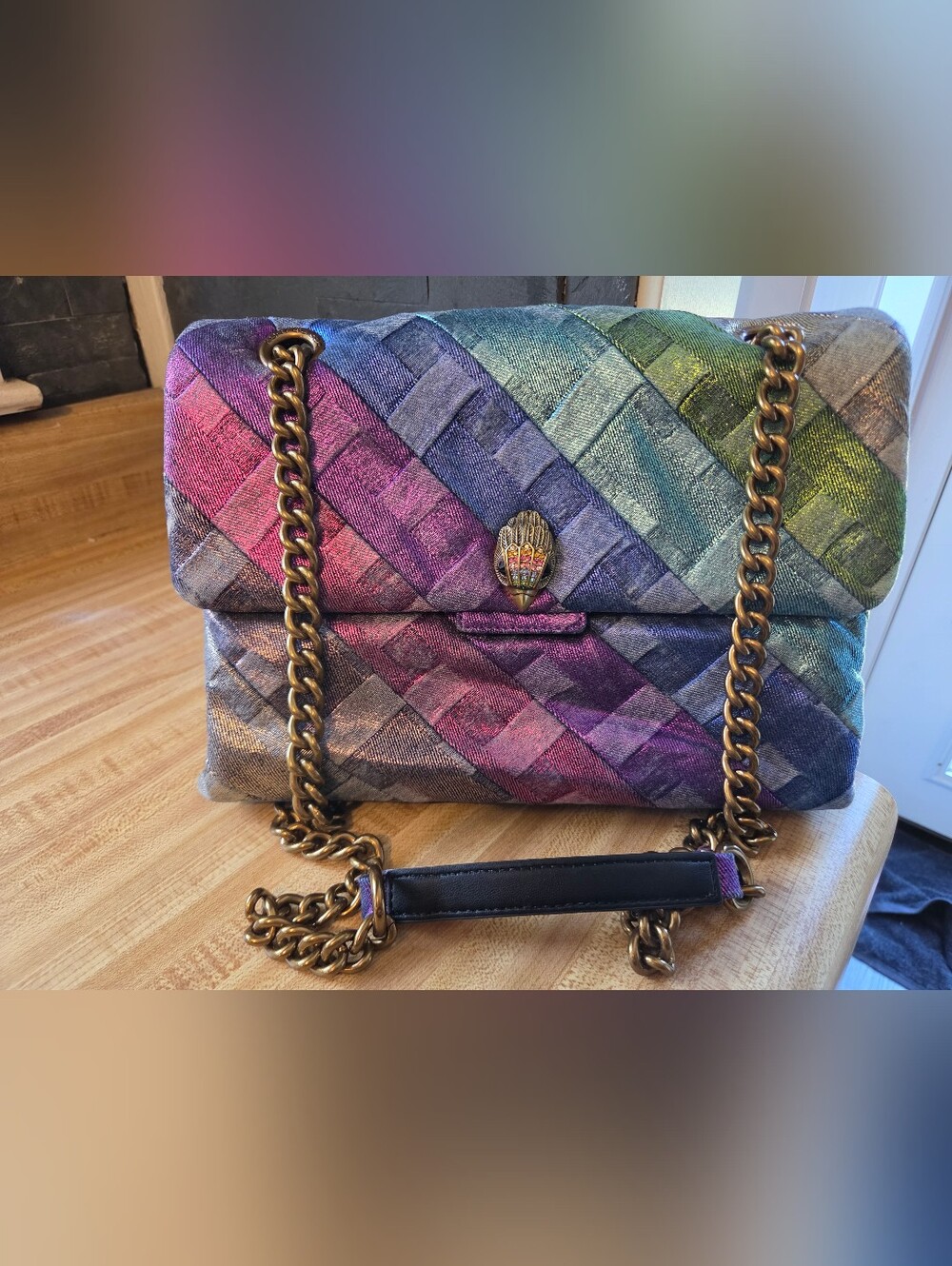Kurt Geiger Rainbow Patterned Metallic Kensington